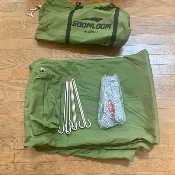 Soomloom Hexa Tarp, 13.5 x 11.4 ft (4.2 x 4.1 m)  | Green | NEW!! - Picture 5 of 5